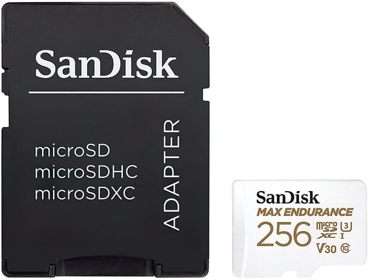 SanDisk High Endurance microSDXC memóriakártya, 256Gb, 10. osztály / UHS-1 U3, adapterrel SDSQQNR-256G-GN6IA