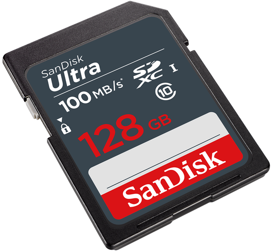 SDXC SanDisk Ultra memóriakártya, 128GB, 10-es osztály SDSDUNR-128G-GN3IN