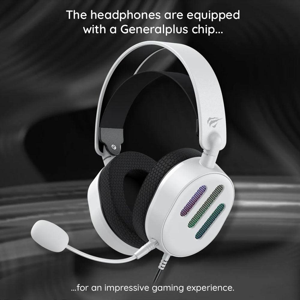 Gaming USB fejhallgató HAVIT H2038U, RGB, 2m, Fekete