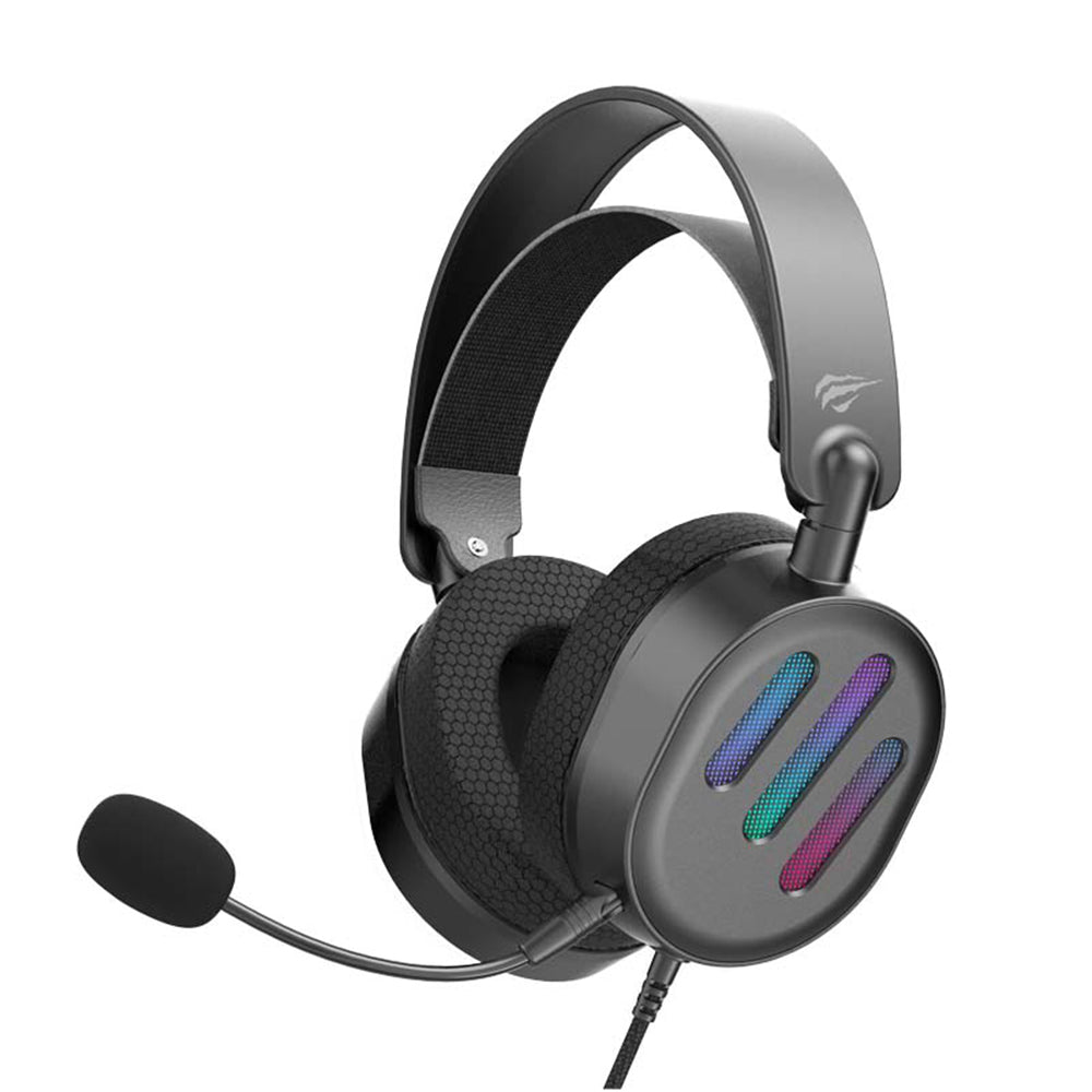 Gaming USB fejhallgató HAVIT H2038U, RGB, 2m, Fekete