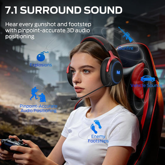 Monster Mission 350 Vezeték nélküli Gaming Fejhallgató, BT / Wi-Fi / Vezetékes, Fekete