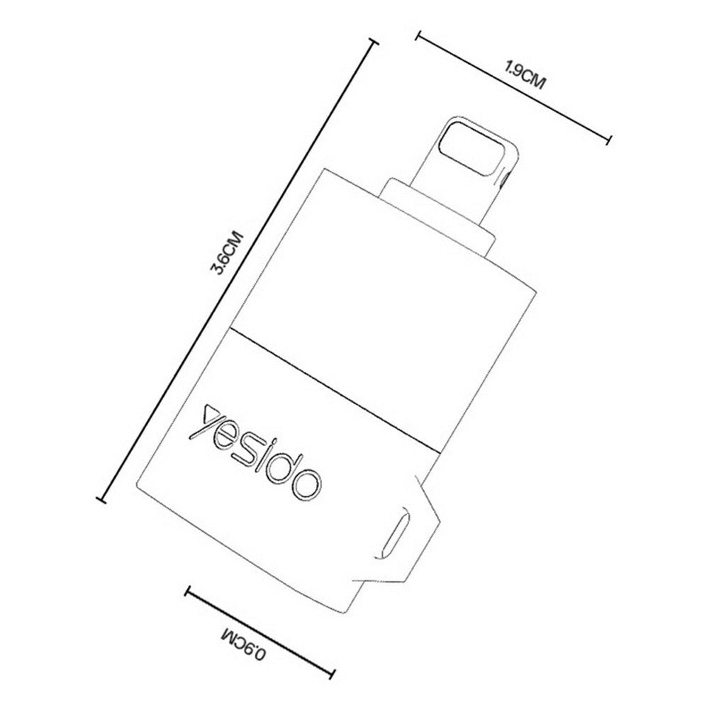 Lightning Yesido GS38 kártyaolvasó, microSD, szürke, újrapecsételt