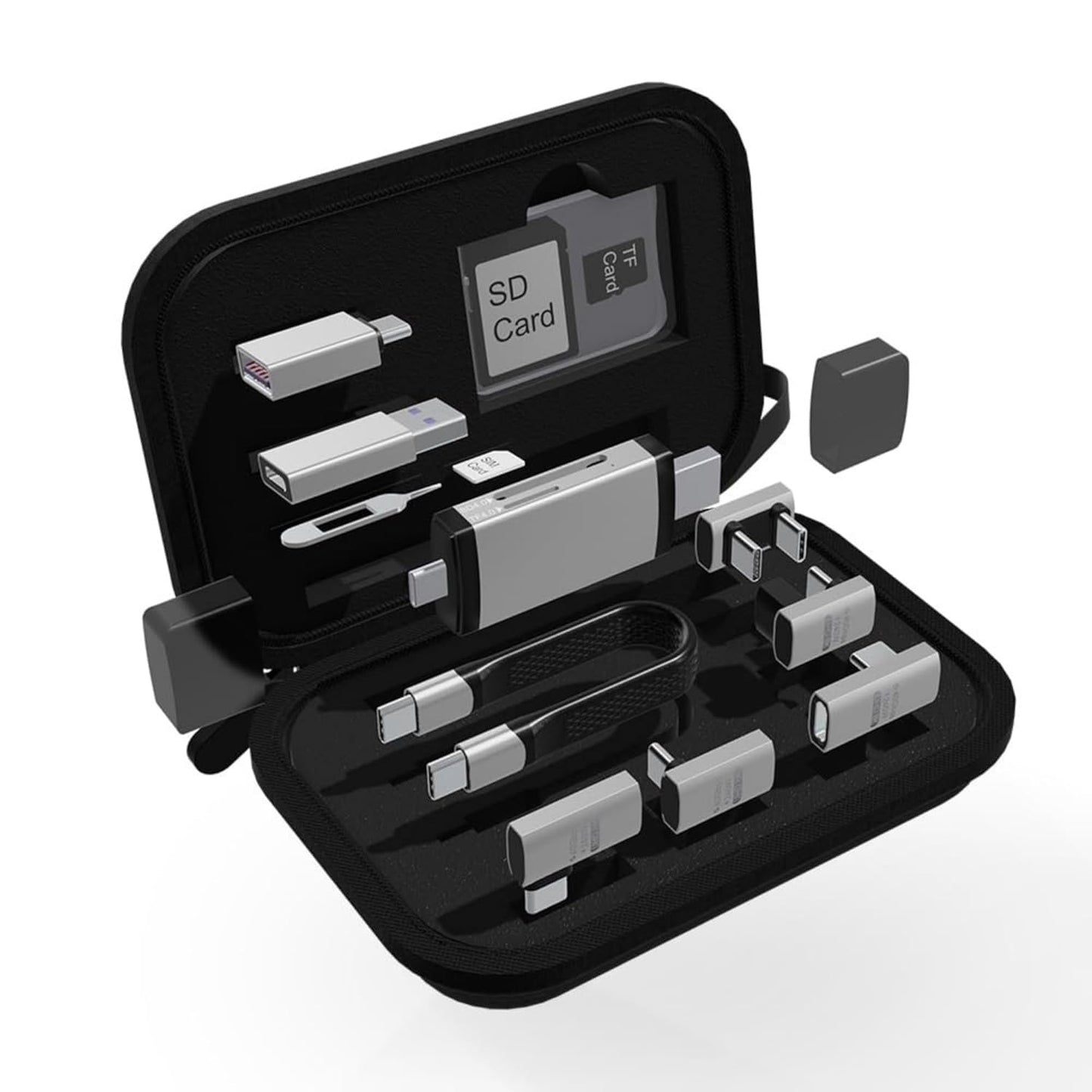 USB / USB-C Card Reader OEM OmniLink Pro-003 Travel, 10in1, Gray