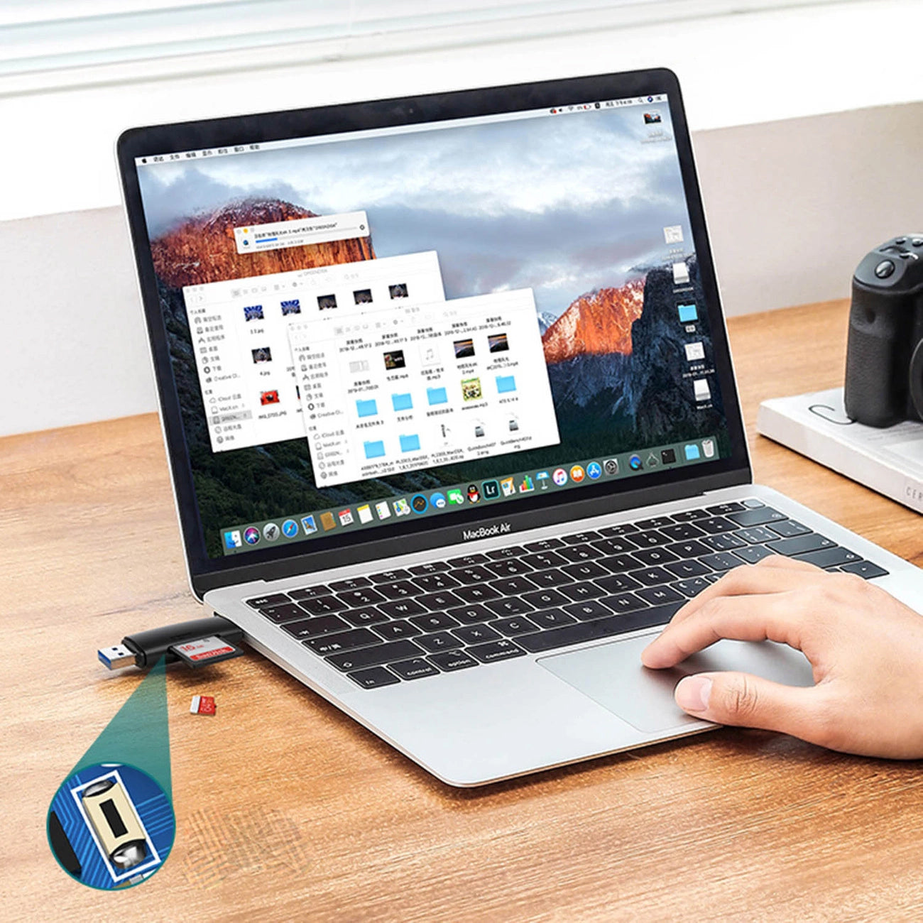 USB / USB-C kártyaolvasó UGREEN CM304, SD - microSD, Fekete