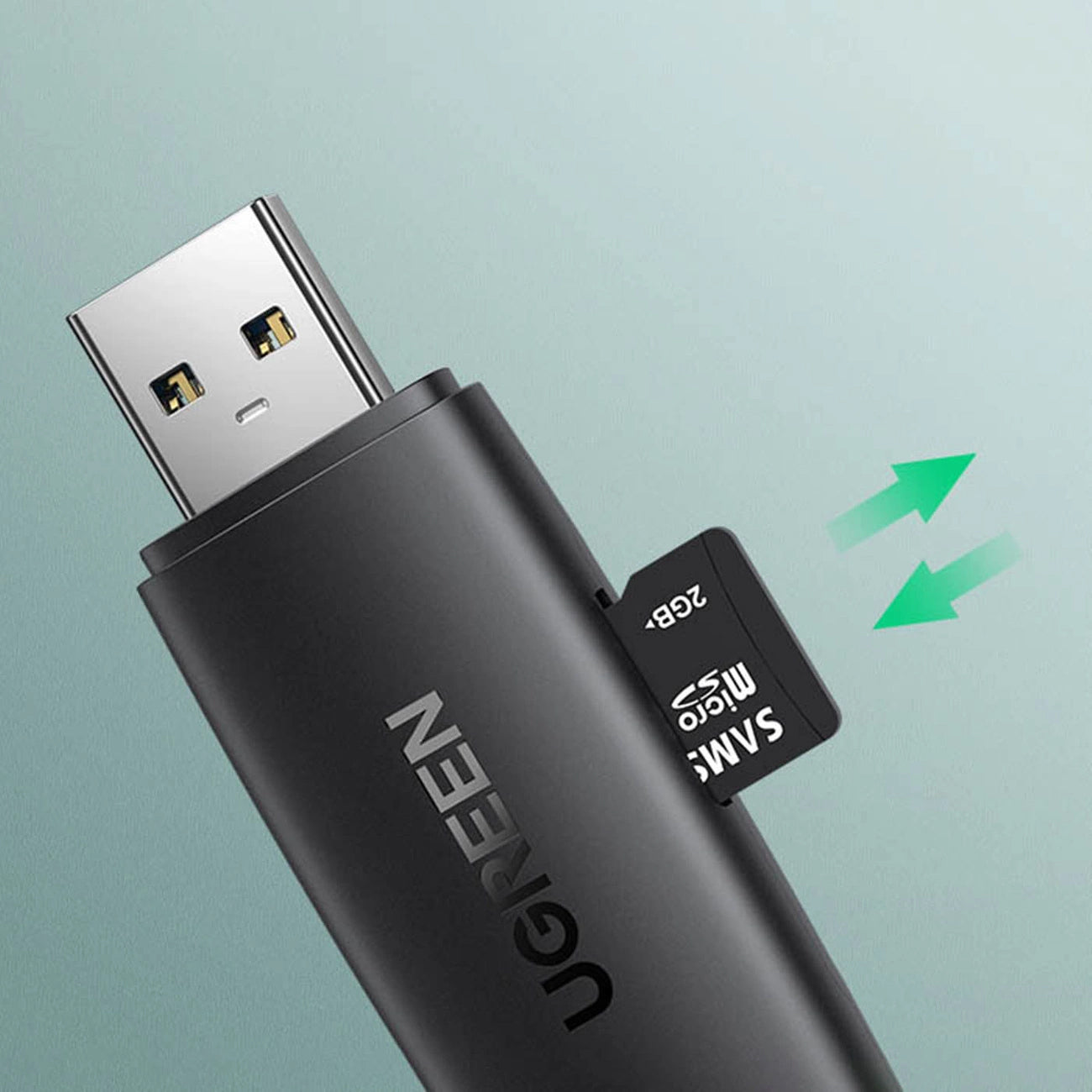 USB / USB-C kártyaolvasó UGREEN CM304, SD - microSD, Fekete