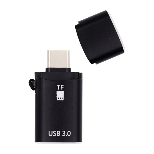USB-C Techsuit AluVoltX kártyaolvasó, USB-A (OTG) - microSD, Fekete