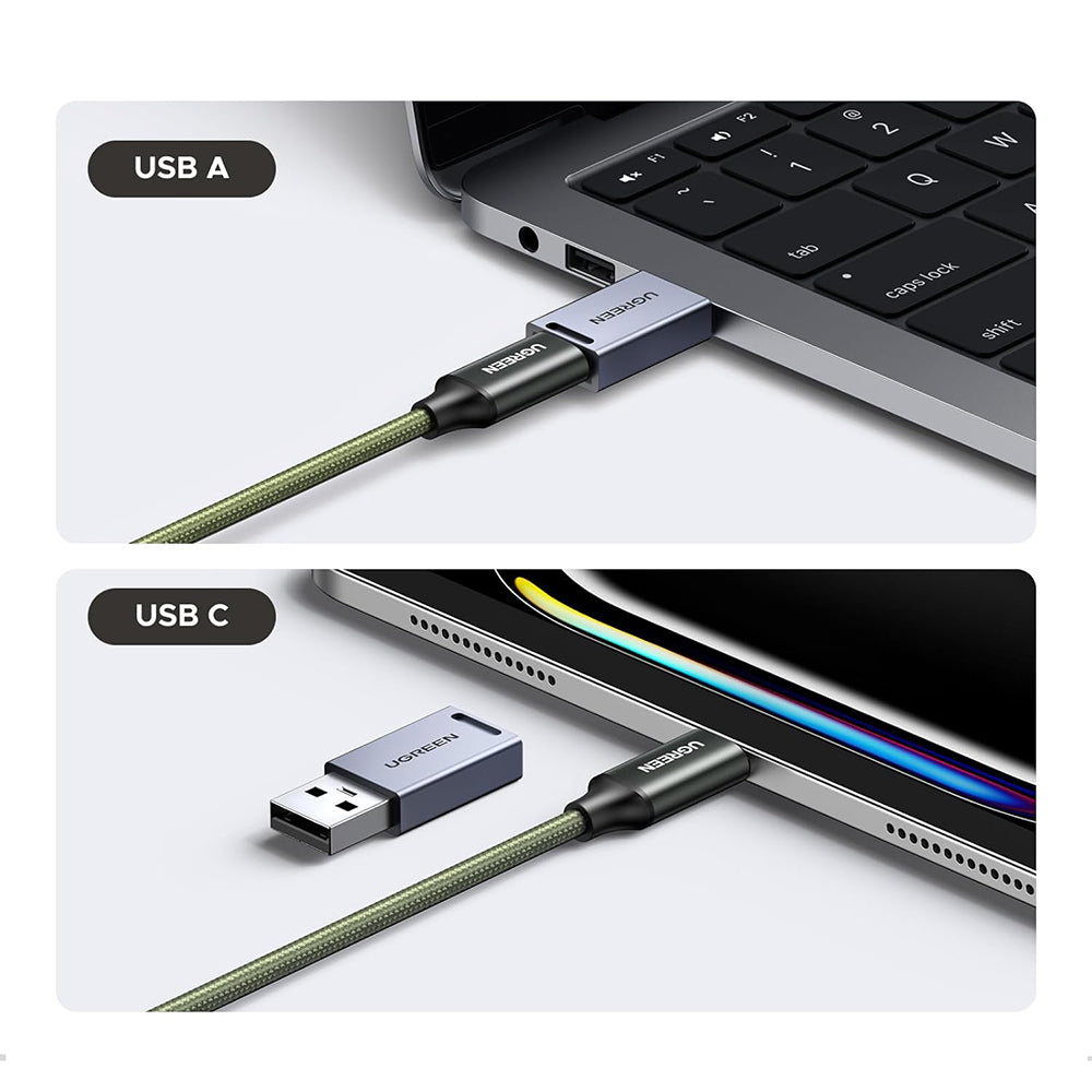 USB / USB-C kártyaolvasó UGREEN CM856 (55899) szervezővel, 2 x SD - microSD, szürke