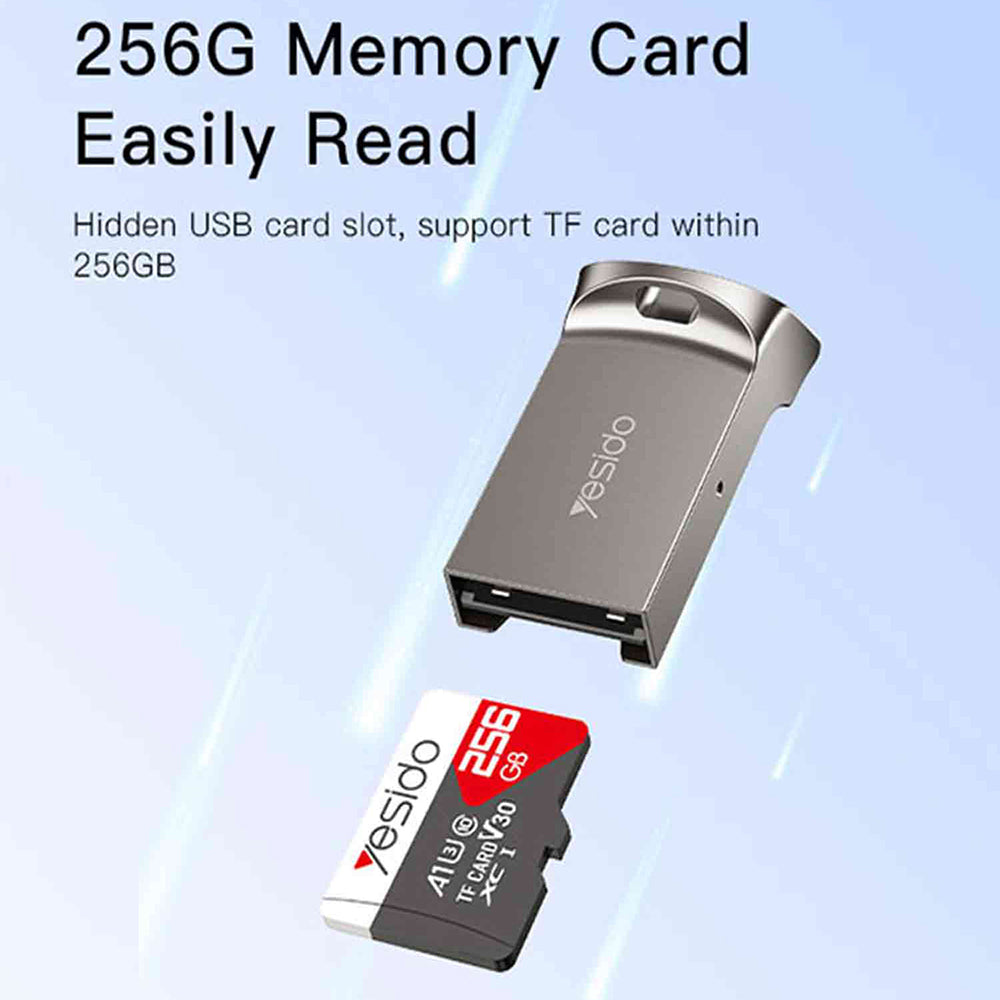 USB kártyaolvasó Yesido GS20, microSD, Szürke