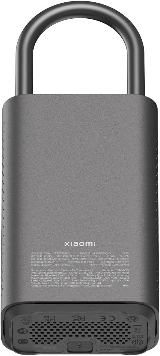 Autó kompresszor Xiaomi Mi hordozható légszivattyú 2 BHR7112GL