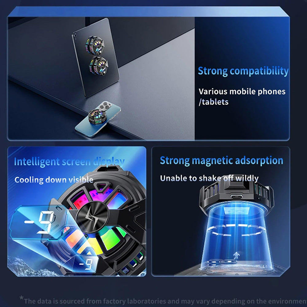 Techsuit P60 Gaming Telefon Hűtő, Fekete