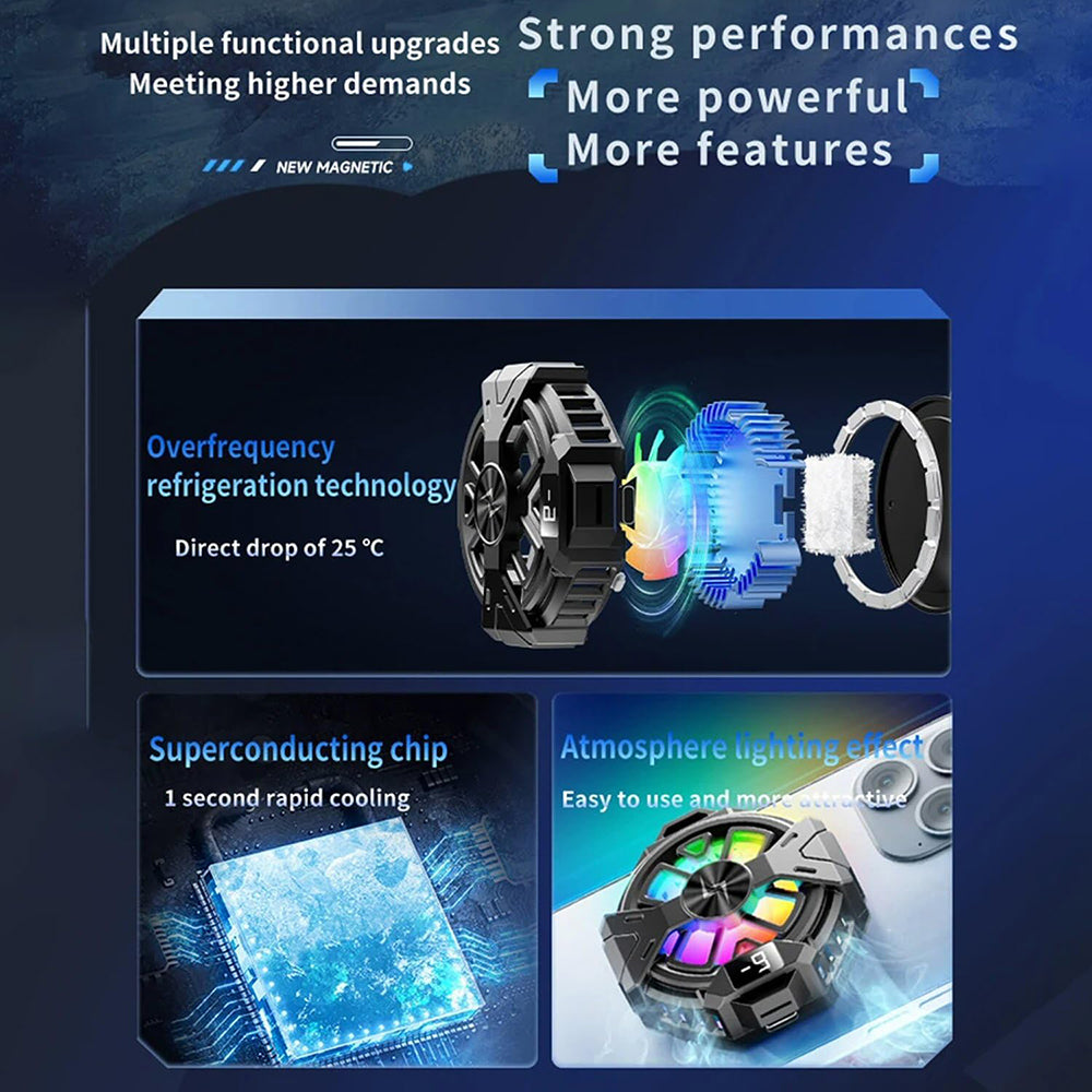 Techsuit P60 Gaming Telefon Hűtő, Fekete