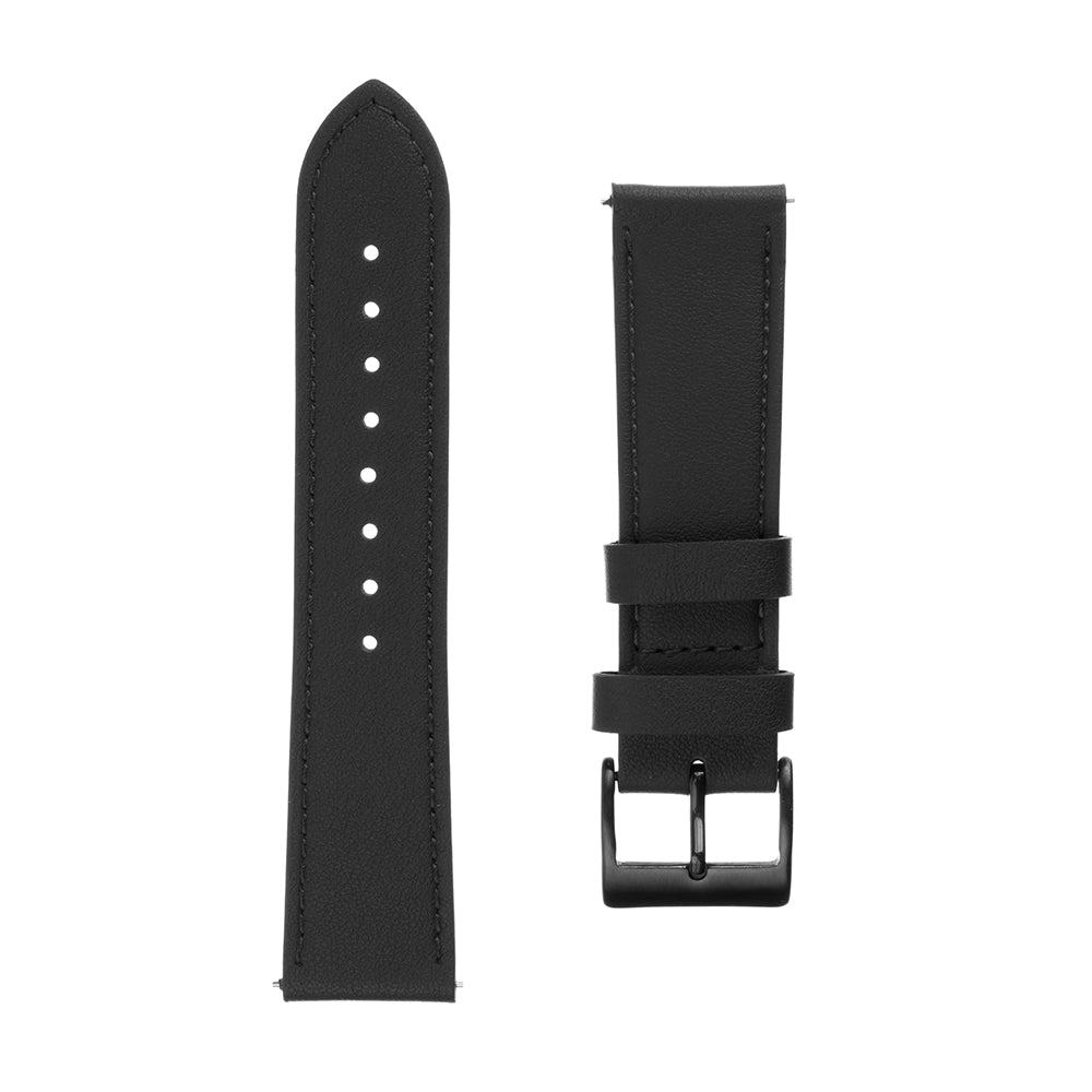 Fixed Leather szíj Huawei Watch / Xiaomi Watch sorozathoz, 22mm, Fekete