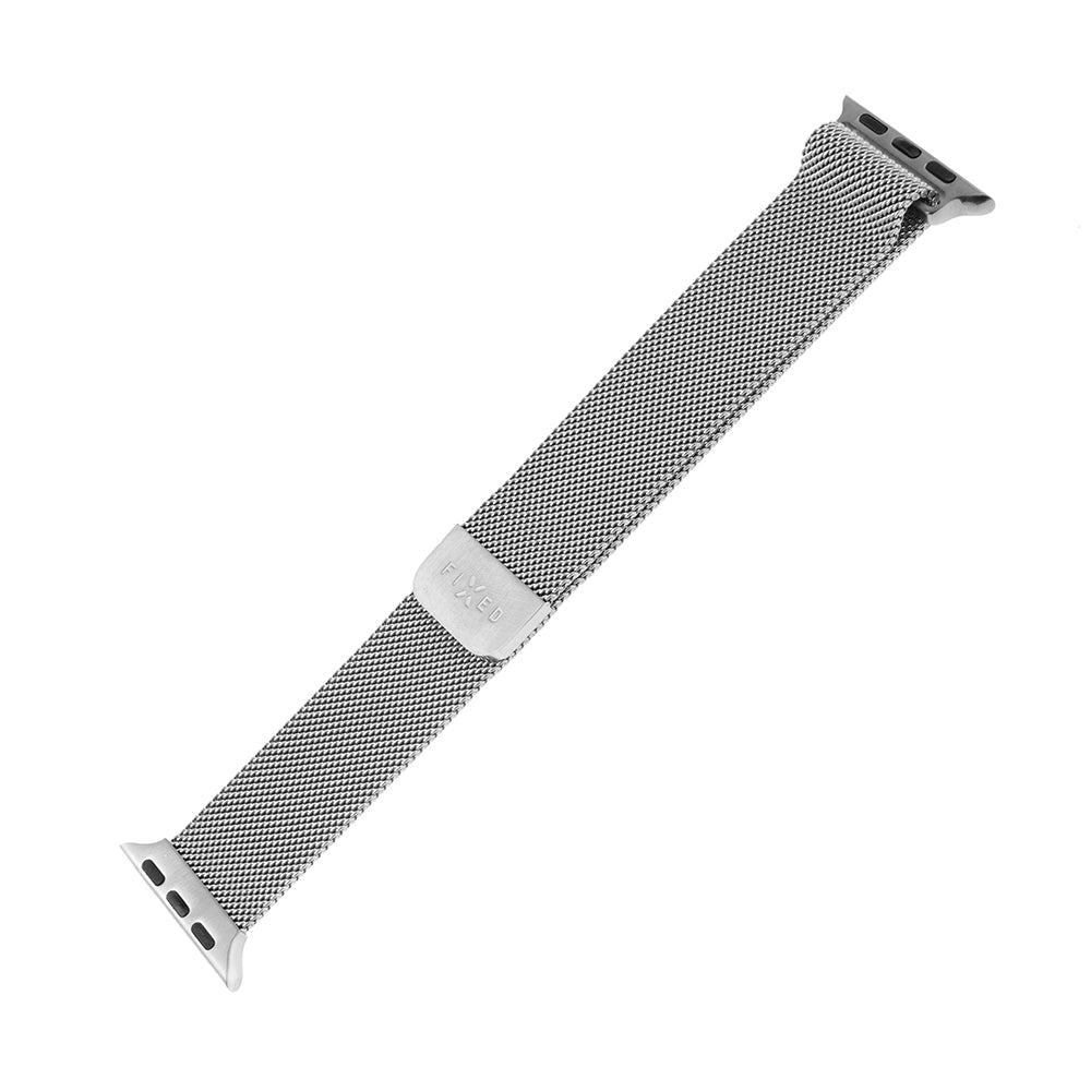 Fixed Mesh szíj Apple Watch 49mm / 46mm / 45mm / 44mm / 42mm sorozathoz, Ezüst