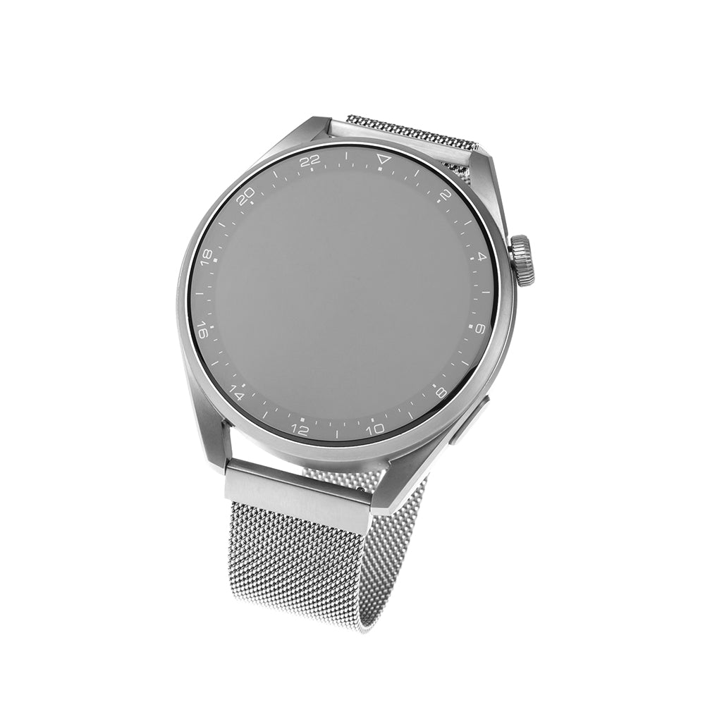 Fixed Mesh szíj Samsung Galaxy Watch / Huawei Watch sorozathoz, 20mm, Ezüst