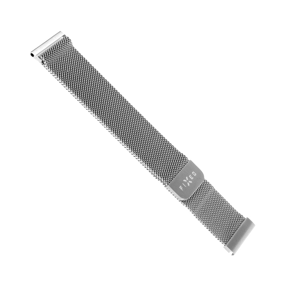 Fixed Mesh szíj Samsung Galaxy Watch / Huawei Watch sorozathoz, 20mm, Ezüst