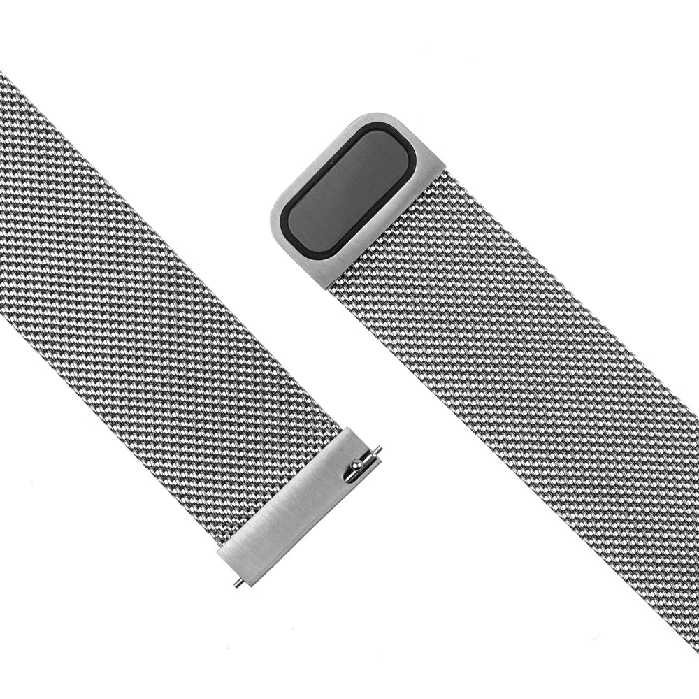 Fixed Mesh szíj Samsung Galaxy Watch / Huawei Watch sorozathoz, 20mm, Ezüst