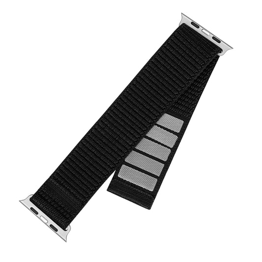Fixed Nylon Sporty szíj Apple Watch 42mm / 41mm / 40mm / 38mm sorozathoz, Fekete