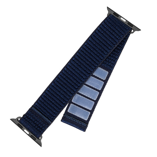 Fixed Nylon Sporty szíj Apple Watch 49mm / 46mm / 45mm / 44mm / 42mm sorozathoz, Sötétkék