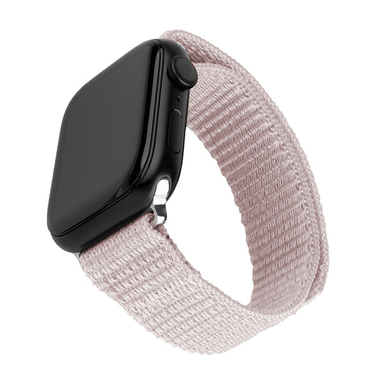 Fixed Nylon Sporty szíj Apple Watch 49mm / 46mm / 45mm / 44mm / 42mm sorozathoz, Arany Rózsaszín