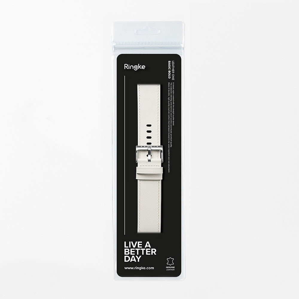 Ringke One Basic Bold szíj Fossil Watch / Mobvoi Watch / Suunto Watch sorozathoz, 24mm, Fehér