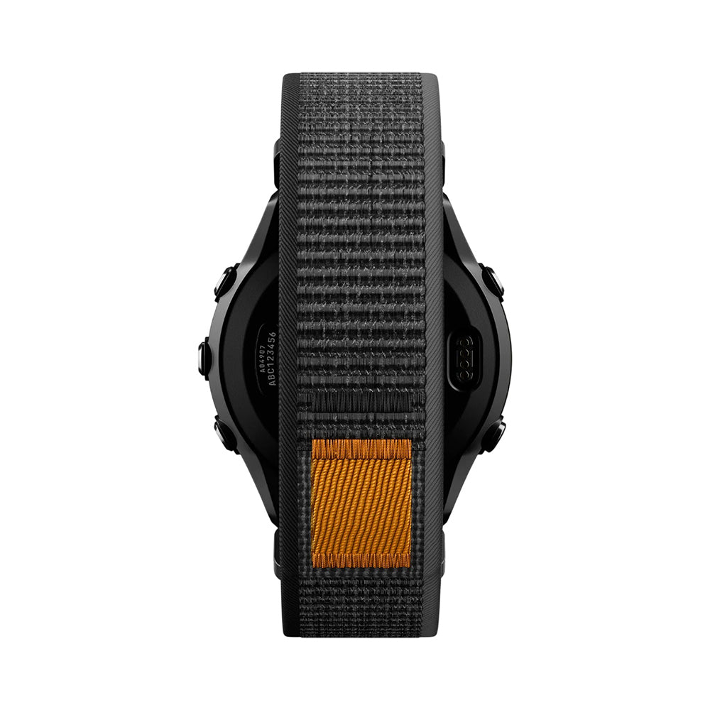 Spigen Athlex Air szíj Garmin Watch Fenix / Forerunner / Approach sorozathoz, 22mm, Fekete Narancssárga AMP11426