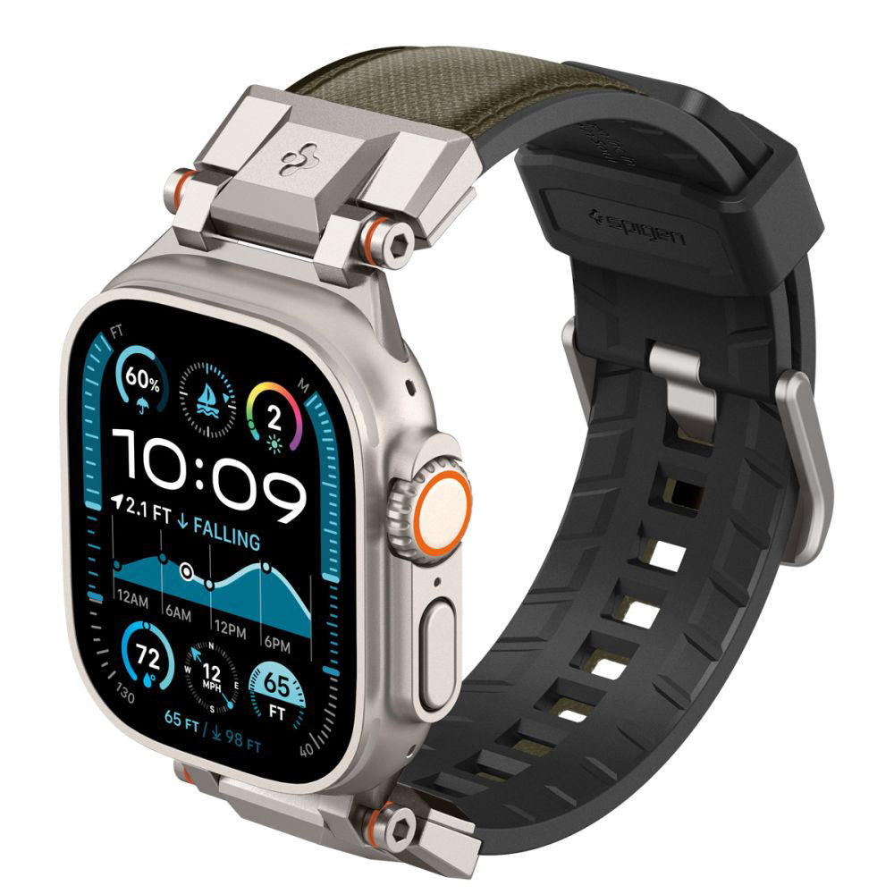 Spigen DuraPro Armor szíj Apple Watch 49mm / 46mm / 45mm / 44mm / 42mm sorozathoz, Zöld AMP09102
