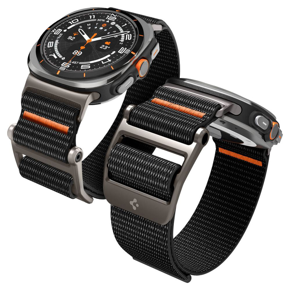 Spigen DuraPro Flex szíj Samsung Galaxy Watch Ultra órához, Fekete AMP08773