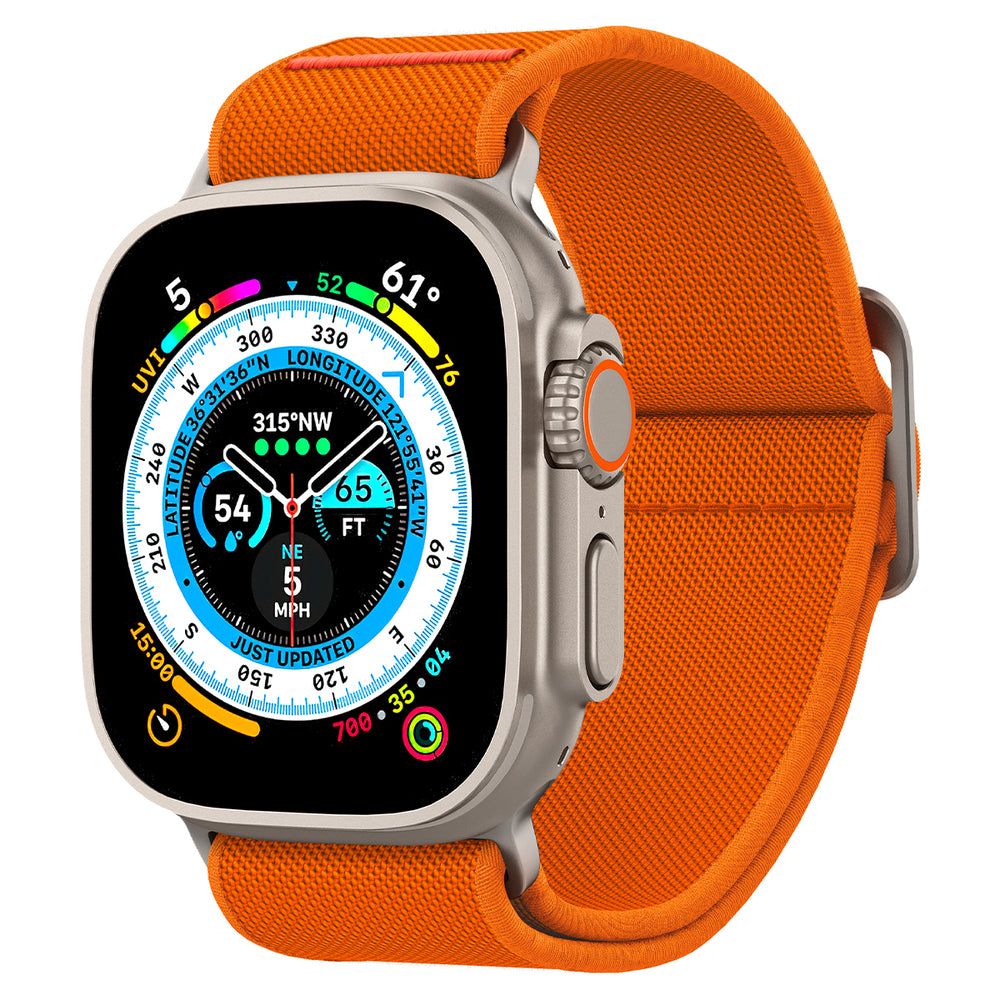 Spigen Fit Lite Ultra szíj Apple Watch 49mm / 46mm / 45mm / 44mm / 42mm sorozathoz, Narancssárga AMP05986