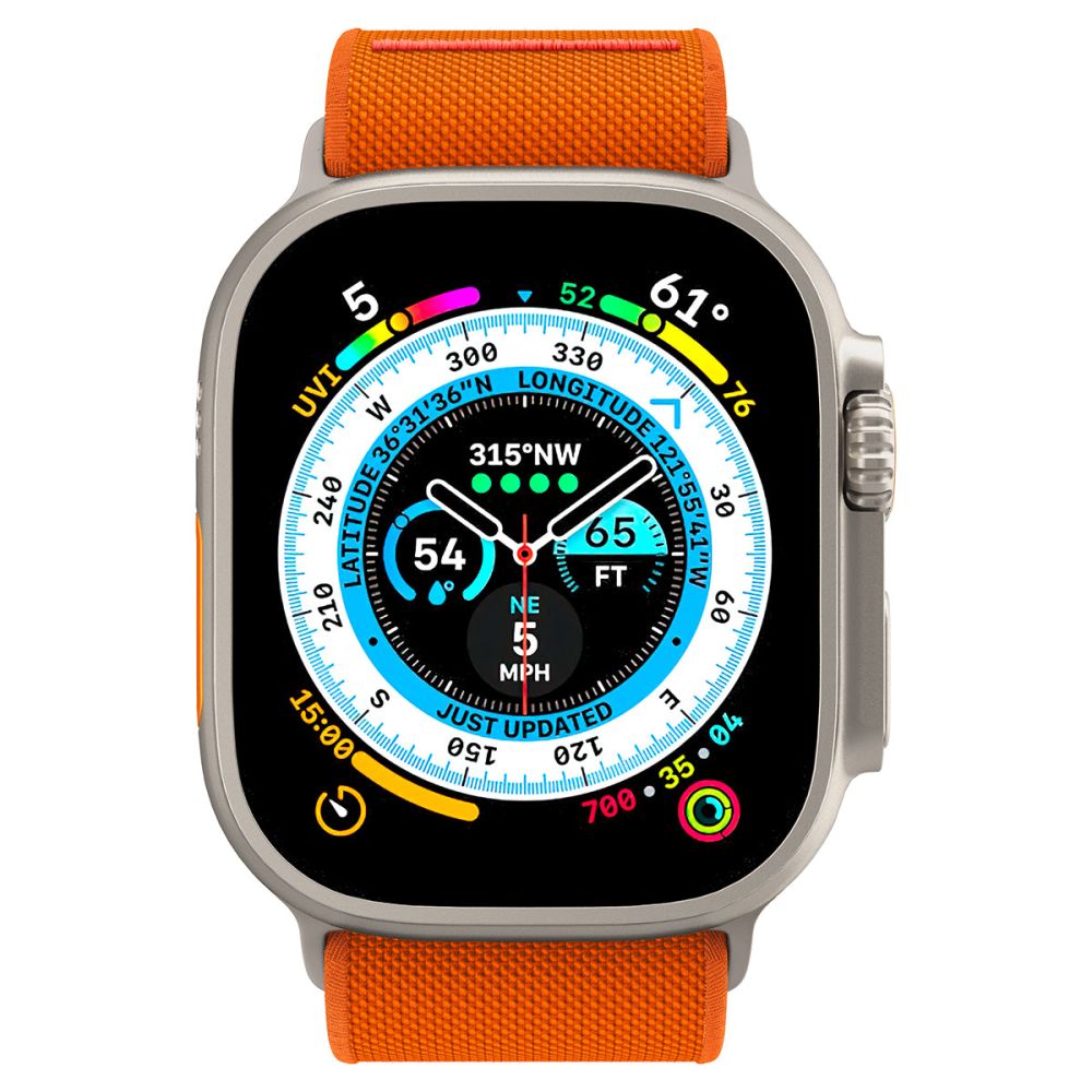 Spigen Fit Lite Ultra szíj Apple Watch 49mm / 46mm / 45mm / 44mm / 42mm sorozathoz, Narancssárga AMP05986