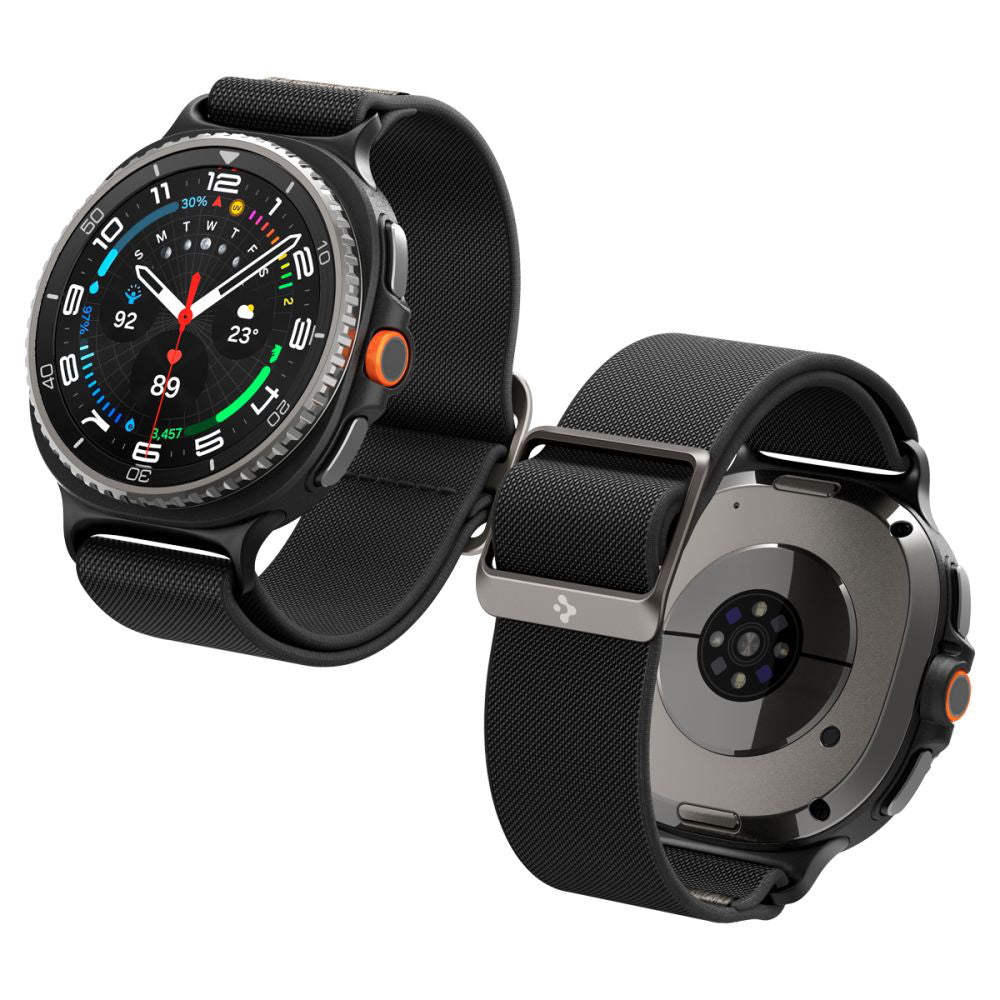 Spigen Lite Fit szíj Samsung Galaxy Watch8 / Watch8 Classic sorozathoz, Fekete AMP10117
