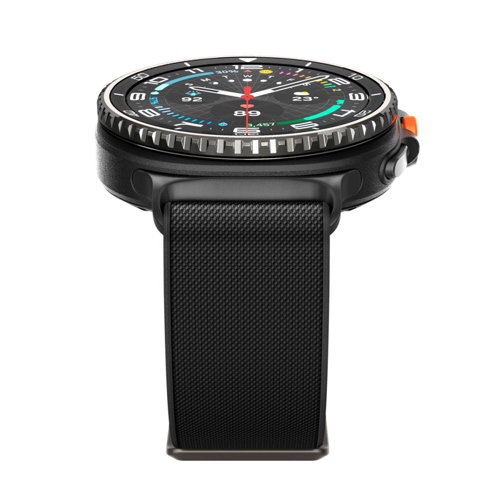 Spigen Lite Fit szíj Samsung Galaxy Watch8 / Watch8 Classic sorozathoz, Fekete AMP10117