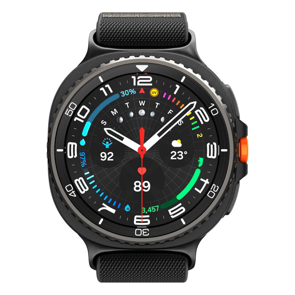 Spigen Lite Fit szíj Samsung Galaxy Watch8 / Watch8 Classic sorozathoz, Fekete AMP10117