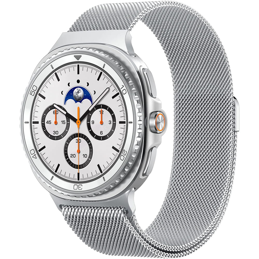 Spigen Metal Fit szíj Samsung Galaxy Watch9 / Watch8 / Watch8 Classic sorozathoz, ezüst AMP10121