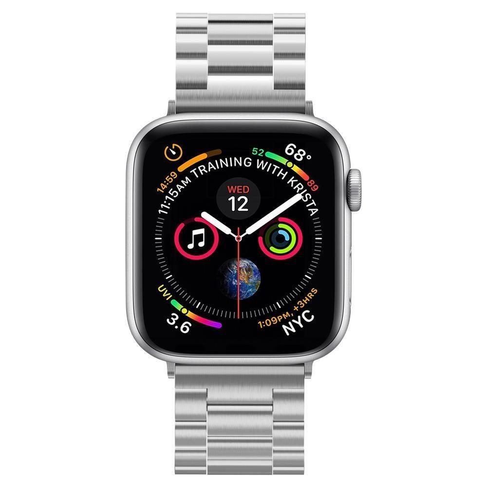 Spigen Modern Fit szíj Apple Watch 49mm / 46mm / 45mm / 44mm / 42mm sorozathoz, Ezüst 062MP25404