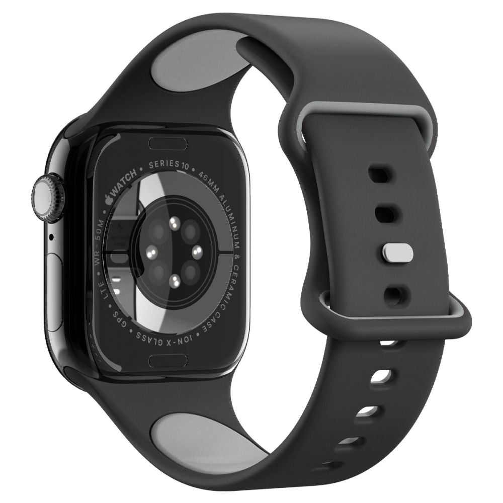 Spigen Nano Pop szíj Apple Watch 49mm / 46mm / 45mm / 44mm / 42mm sorozathoz, Fekete AMP09321