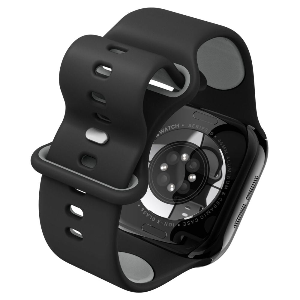 Spigen Nano Pop szíj Apple Watch 49mm / 46mm / 45mm / 44mm / 42mm sorozathoz, Fekete AMP09321
