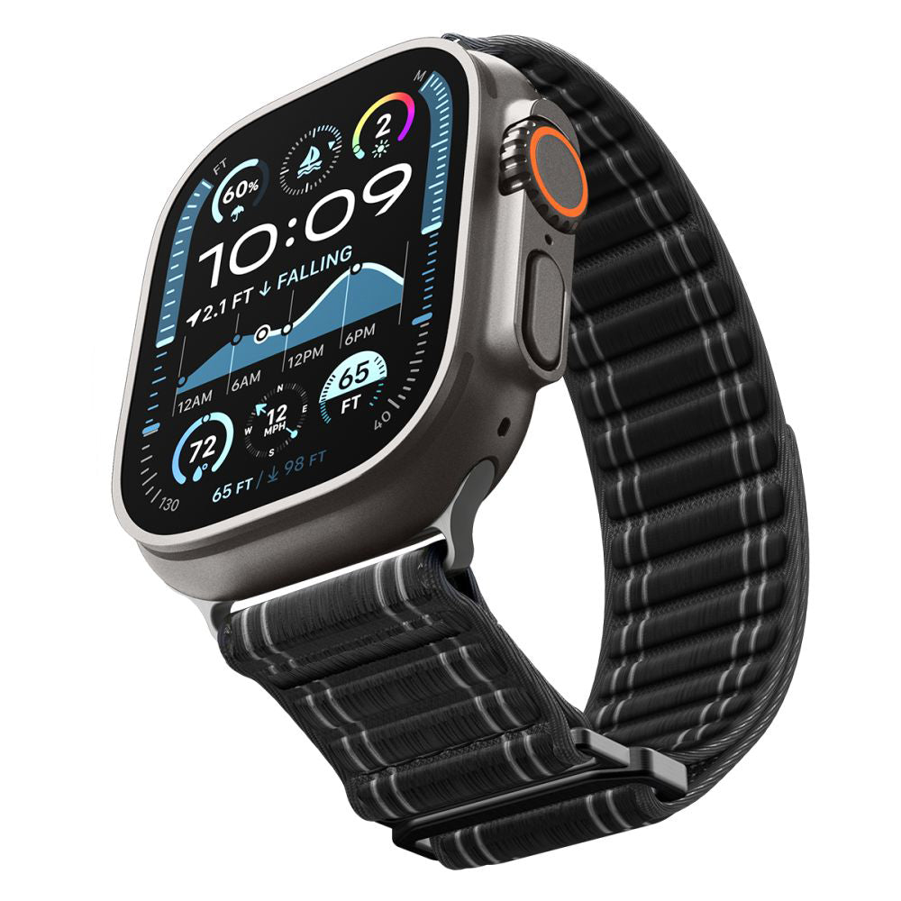 Spigen WBF0 szíj Apple Watch 49mm / 46mm / 45mm / 44mm sorozathoz, Fekete AMP10141