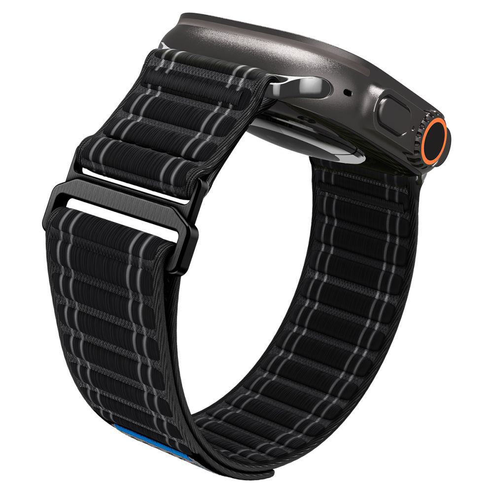 Spigen WBF0 szíj Apple Watch 49mm / 46mm / 45mm / 44mm sorozathoz, Fekete AMP10141
