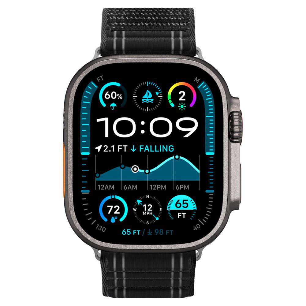 Spigen WBF0 szíj Apple Watch 49mm / 46mm / 45mm / 44mm sorozathoz, Fekete AMP10141