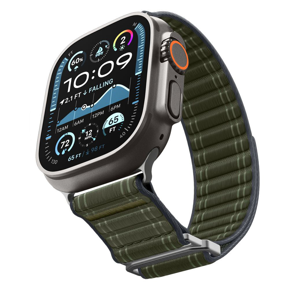 Spigen WBF0 szíj Apple Watch 49mm / 46mm / 45mm / 44mm sorozathoz, Zöld AMP10142