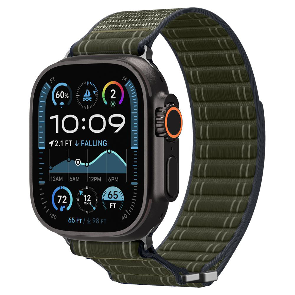 Spigen WBF0 szíj Apple Watch 49mm / 46mm / 45mm / 44mm sorozathoz, Zöld AMP10142