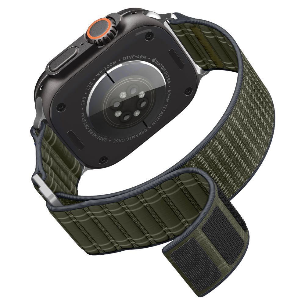 Spigen WBF0 szíj Apple Watch 49mm / 46mm / 45mm / 44mm sorozathoz, Zöld AMP10142