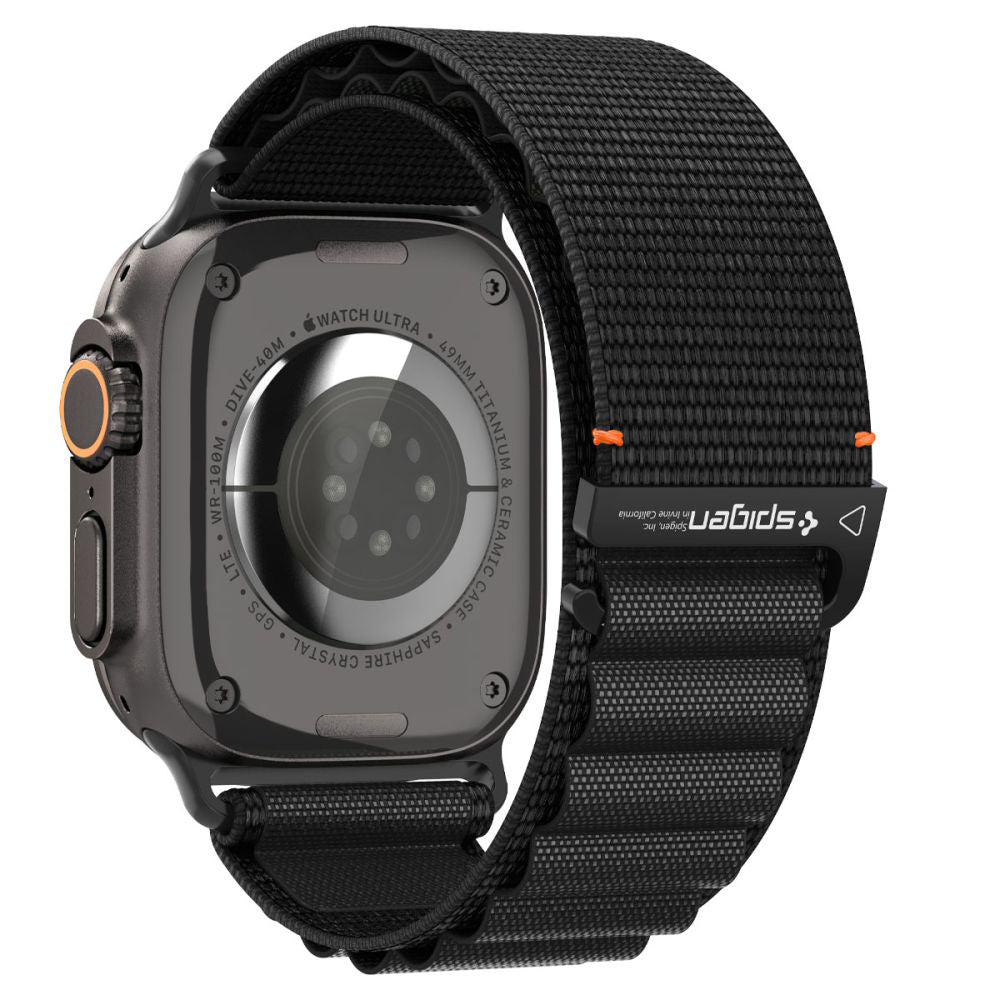 Spigen WBF1 szíj Apple Watch 49mm / 46mm / 45mm / 44mm sorozathoz, Fekete AMP10144