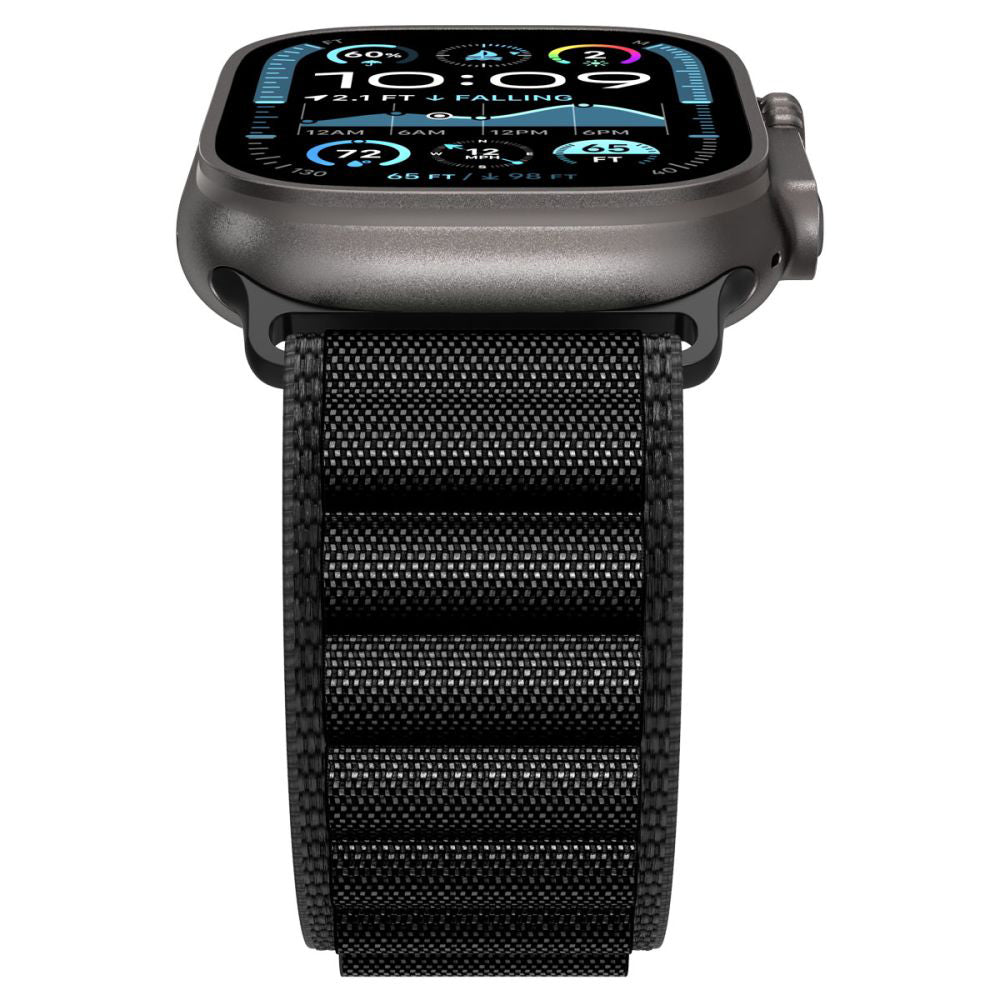 Spigen WBF1 szíj Apple Watch 49mm / 46mm / 45mm / 44mm sorozathoz, Fekete AMP10144