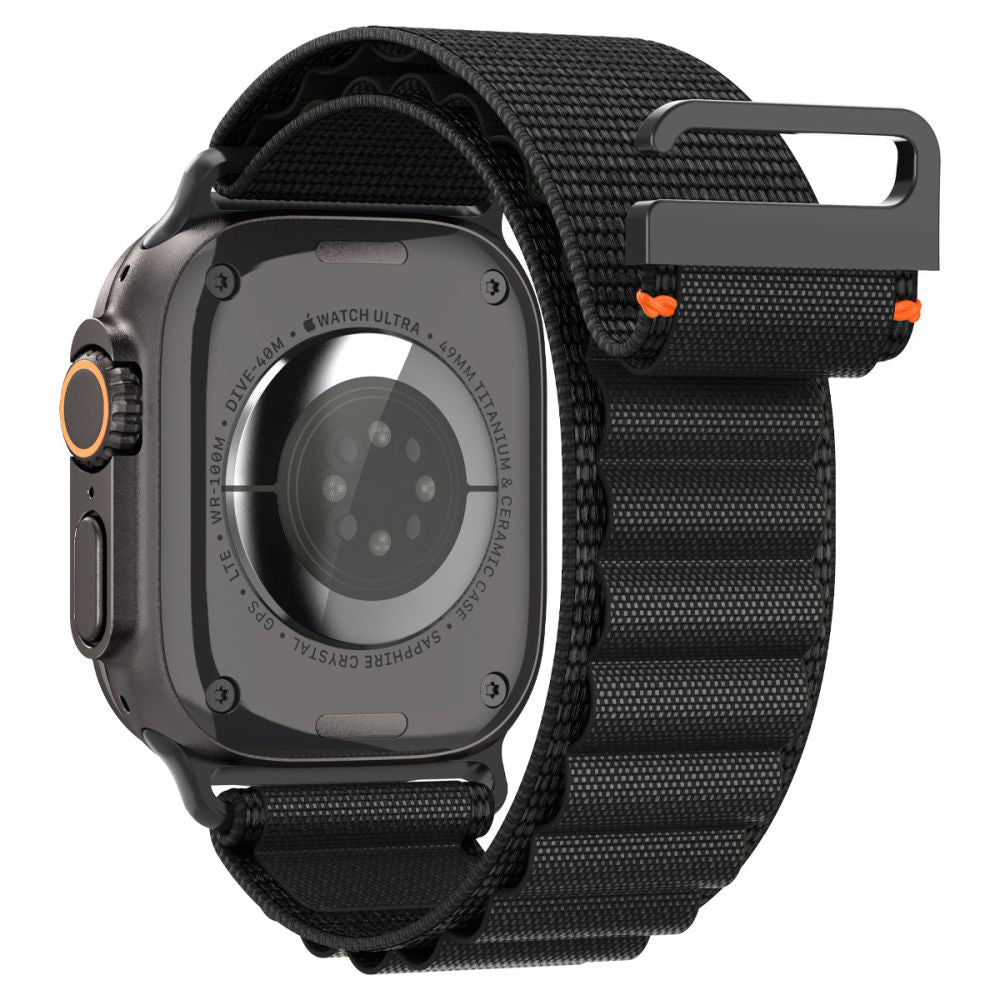 Spigen WBF1 szíj Apple Watch 49mm / 46mm / 45mm / 44mm sorozathoz, Fekete AMP10144