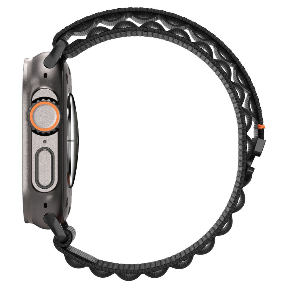 Spigen WBF1 szíj Apple Watch 49mm / 46mm / 45mm / 44mm sorozathoz, Fekete AMP10144