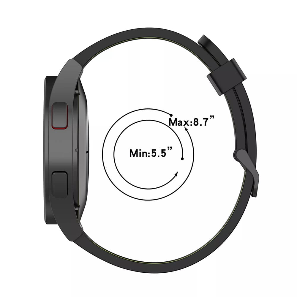 Techsuit W002 szíj Samsung Galaxy Watch / Huawei Watch sorozathoz, 20mm, Fekete