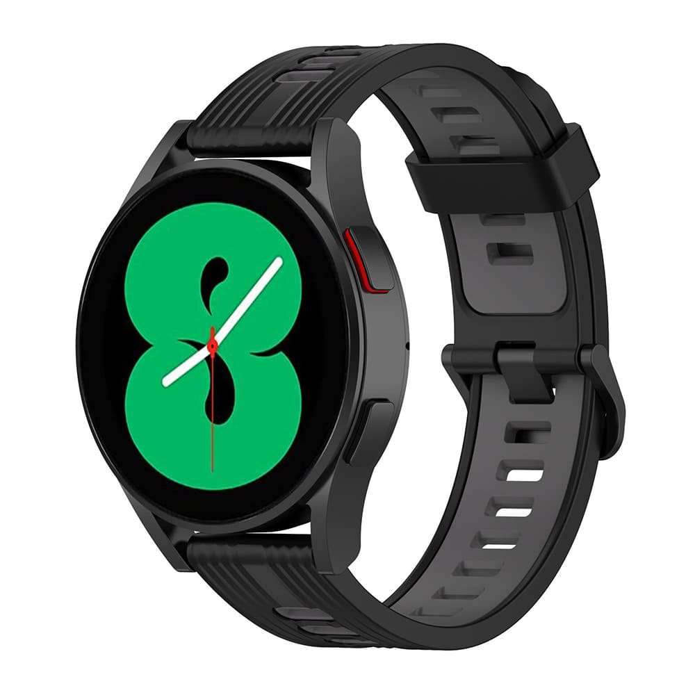 Techsuit W002 szíj Samsung Galaxy Watch / Huawei Watch sorozathoz, 20mm, Fekete