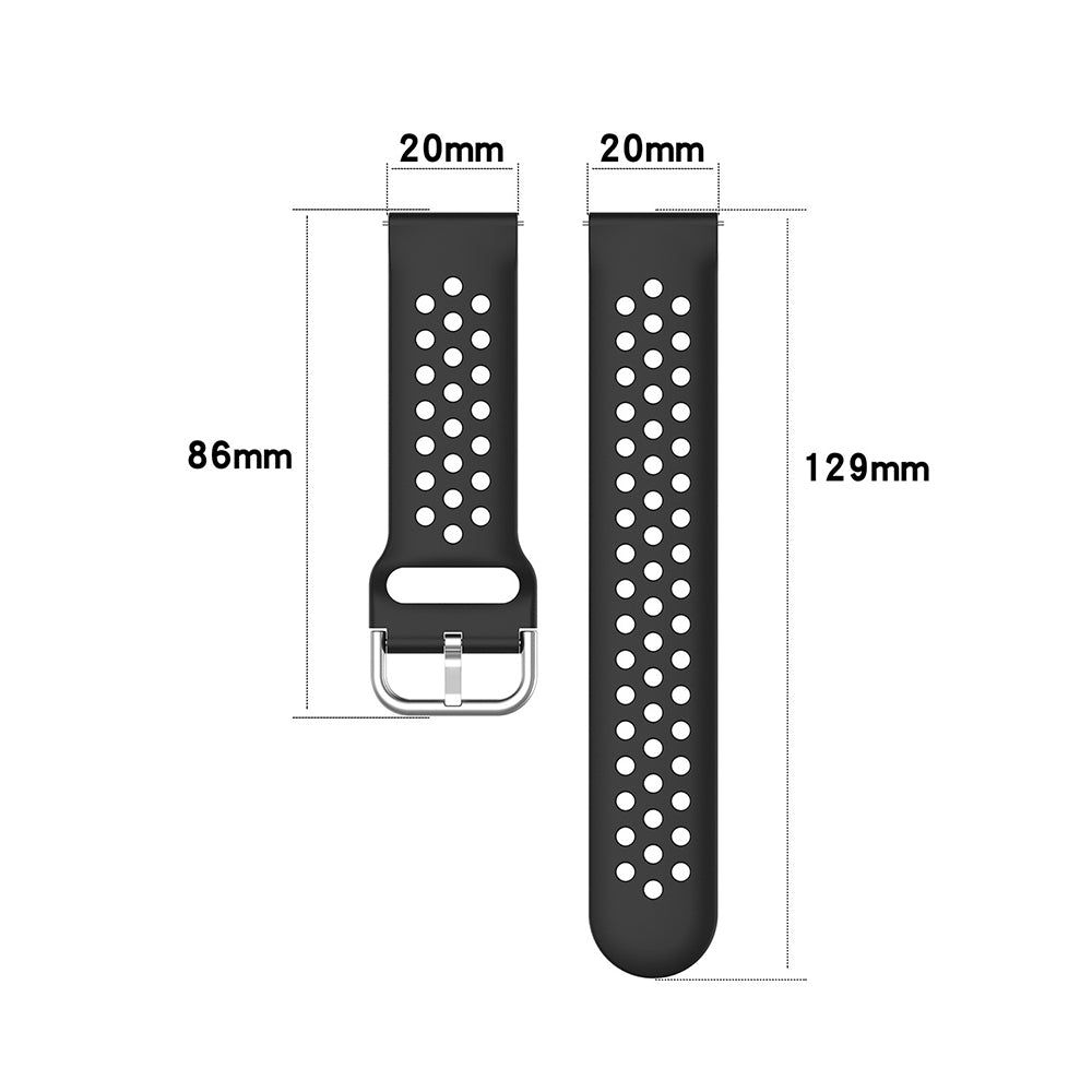 Techsuit W004 szíj Samsung Galaxy Watch / Huawei Watch sorozathoz, 20mm, Fekete