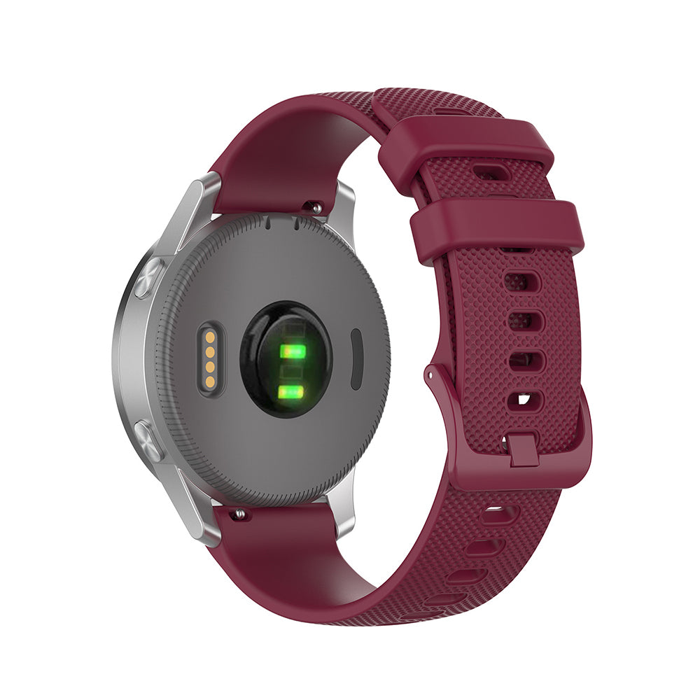 Techsuit W006 szíj Huawei Watch / Garmin Watch sorozathoz, 18mm, Cseresznyepiros